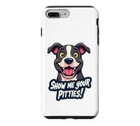 Funny Pitbull Lover Design With Show Me Your Pitties Quote Case for iPhone 7 Plus/8 Plus