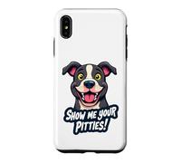 Funny Pitbull Lover Design With Show Me Your Pitties Quote Case for iPhone XS Max