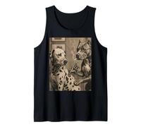 Funny Pitbull Tattooing Dalmatian Dog Vintage Tank Top
