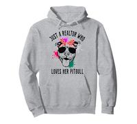 Funny Pitbull Tee Dog Mom Real Estate Agent Realtor Pullover Hoodie