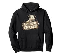 Funny Pitmaster BBQ Smoker Grill Party Gift Cow Eat Chicken Pullover Hoodie