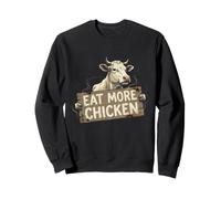 Funny Pitmaster BBQ Smoker Grill Party Gift Cow Eat Chicken Sweatshirt