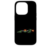Funny Pixel Art Iguana + Fire Flower = Dragon 16-Bit Gaming Case for iPhone 14 Pro