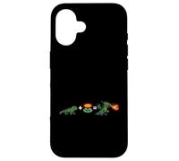 Funny Pixel Art Iguana + Fire Flower = Dragon 16-Bit Gaming Case for iPhone 16