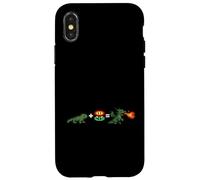 Funny Pixel Art Iguana + Fire Flower = Dragon 16-Bit Gaming Case for iPhone X/XS