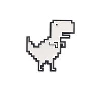 Funny Pixel Dinosaur Enamel Brooch Pin - Cartoon Dinosaur Badge for Women Men Fun Jewelry, Metal, metal