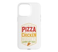 Funny Pizza And Chicken Nuggets Guy Case for iPhone 15 Pro Max