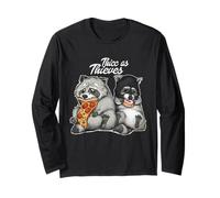 Funny Pizza Donuts Thic As Thieves Adorable Raccoon Lovers Long Sleeve T-Shirt