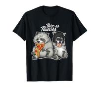 Funny Pizza Donuts Thic As Thieves Adorable Raccoon Lovers T-Shirt