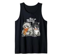 Funny Pizza Donuts Thic As Thieves Adorable Raccoon Lovers Tank Top