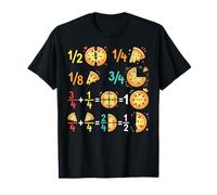 Funny Pizza Fractions Math Teacher Student Classroom Humor T-Shirt