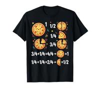 Funny Pizza Fractions Math Teacher Student Classroom Humor T-Shirt