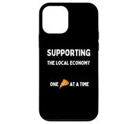 Funny Pizza Lovers Support The Local Economy One Slice Time Case for iPhone 12 mini