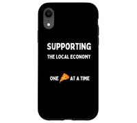 Funny Pizza Lovers Support The Local Economy One Slice Time Case for iPhone XR