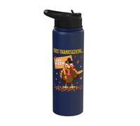 Funny Pizza Lovers Thanksgiving Turkey Vegetarians and Vegan Stainless Steel Insulated Water Bottle