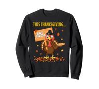 Funny Pizza Lovers Thanksgiving Turkey Vegetarians and Vegan Sweatshirt