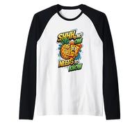 Funny Pizza Pineapple No One Needs to Know Hawaiian Pizza Raglan Baseball Tee