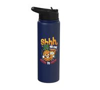 Funny Pizza Pineapple No One Needs to Know Hawaiian Pizza Stainless Steel Insulated Water Bottle