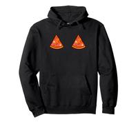 Funny Pizza Women Humor Quirky Feminine Food Slice Pullover Hoodie
