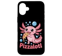Funny Pizzalotl Pizza Snack Case for iPhone 16 Plus