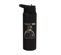 Funny Plague Doctor Medieval History Stainless Steel Insulated Water Bottle