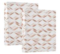 Funny Plaid Check White Rose Gold1 Heavy-Duty Binders with Pocket Cover 1 Pack 1.5 in Assorted Binders Stationery Supplies Hardcover