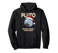 Funny Planet Pluto Santa Hat Xmas Vintage Never Forget Pluto Pullover Hoodie