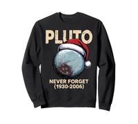 Funny Planet Pluto Santa Hat Xmas Vintage Never Forget Pluto Sweatshirt