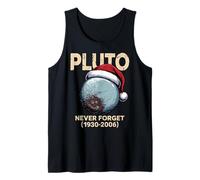 Funny Planet Pluto Santa Hat Xmas Vintage Never Forget Pluto Tank Top