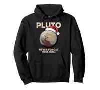Funny Planet Pluto Xmas Astronomy Vintage Never Forget Pluto Pullover Hoodie