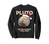 Funny Planet Pluto Xmas Astronomy Vintage Never Forget Pluto Sweatshirt