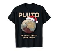 Funny Planet Pluto Xmas Astronomy Vintage Never Forget Pluto T-Shirt