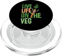 Funny plant based design, carrot with funny Vegan Slogan PopSockets PopGrip for MagSafe