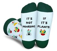 Funny Plant Socks for Women Teen Girls -IT'S NOT HOARDING IF IT'S PLANTS Novelty Fun Socks for Ladies Gardening Gifts for Plant Lovers -Valentines Easter Birthday Gag Gifts Christmas Stocking Fillers