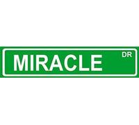Funny Plaque Signs Miracle Metal Sign Street Sign 4x16 inches