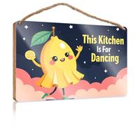 Funny Plaques For Men A Dancing Lemon Character With A Cheerful Expression. Hanging Decor Sign Pool Stuff(20X30CM)