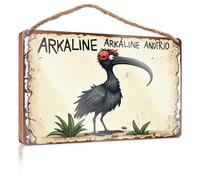 Funny Plaques For Men Arkalian Arkanine Andrio: A Mysterious Avian Enigma Wooded Sign Bathroom Wood Hanging Sign Bathroom Wood Hanging S(20X30CM)