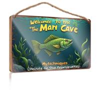 Funny Plaques For Men Exploring Underwater Wonders: A Fishy Adventure In The Man Cave Wooded Sign Bathroom Wood Hanging Sign Bathroom Wood Hanging S(23X35CM)