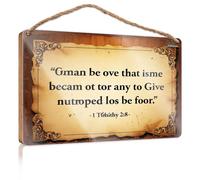 Funny Plaques For Men God Is Great, For He Became Poor To Make Us Rich Hanging Decor Sign Pool Stuff(15X28CM)
