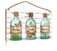 Funny Plaques For Men Nature'S Relaxation Rituals In Bottles Wooden Sign Spring Porch Decor Fall Office Decor(23X35CM)