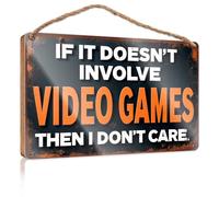 Funny Plaques For Men Video Games: The Ultimate Interest Wooden Sign Spring Porch Decor Fall Office Decor(23X35CM)