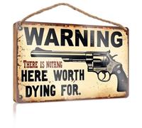 Funny Plaques For Men Warning: Nothing Worth Dying For. Hanging Decor Sign Pool Stuff(23X35CM)