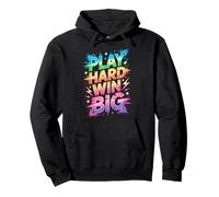 Funny PLAY HARD WIN BIG P.E Teacher Run On Sports Cool Snack Pullover Hoodie