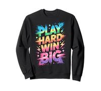 Funny PLAY HARD WIN BIG P.E Teacher Run On Sports Cool Snack Sweatshirt