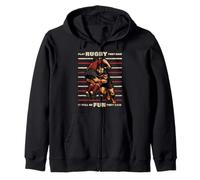 Funny Play Rugby They Said It Will Fun Be Bokke World Zip Hoodie