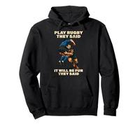 Funny Play Rugby They Said It Will Fun Bokke World Pullover Hoodie