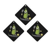 Funny Playing Pickle 3 Pcs Automotive Air Fresheners Mirror Aromatherapy Tablets Ornament Car Fragrance Scented Cards Rhombus