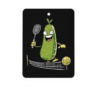 Funny Playing Pickle Automotive Air Fresheners Mirror Aromatherapy Tablets Ornament Car Fragrance Scented Cards Square