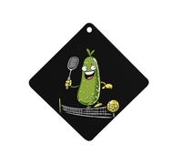 Funny Playing Pickle Automotive Air Fresheners Mirror Aromatherapy Tablets Ornament Car Fragrance Scented Cards Rhombus