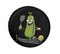 Funny Playing Pickle Spare Tire Cover Waterproof Oxford Cloth Adjustable Foldable Wheel Protector
